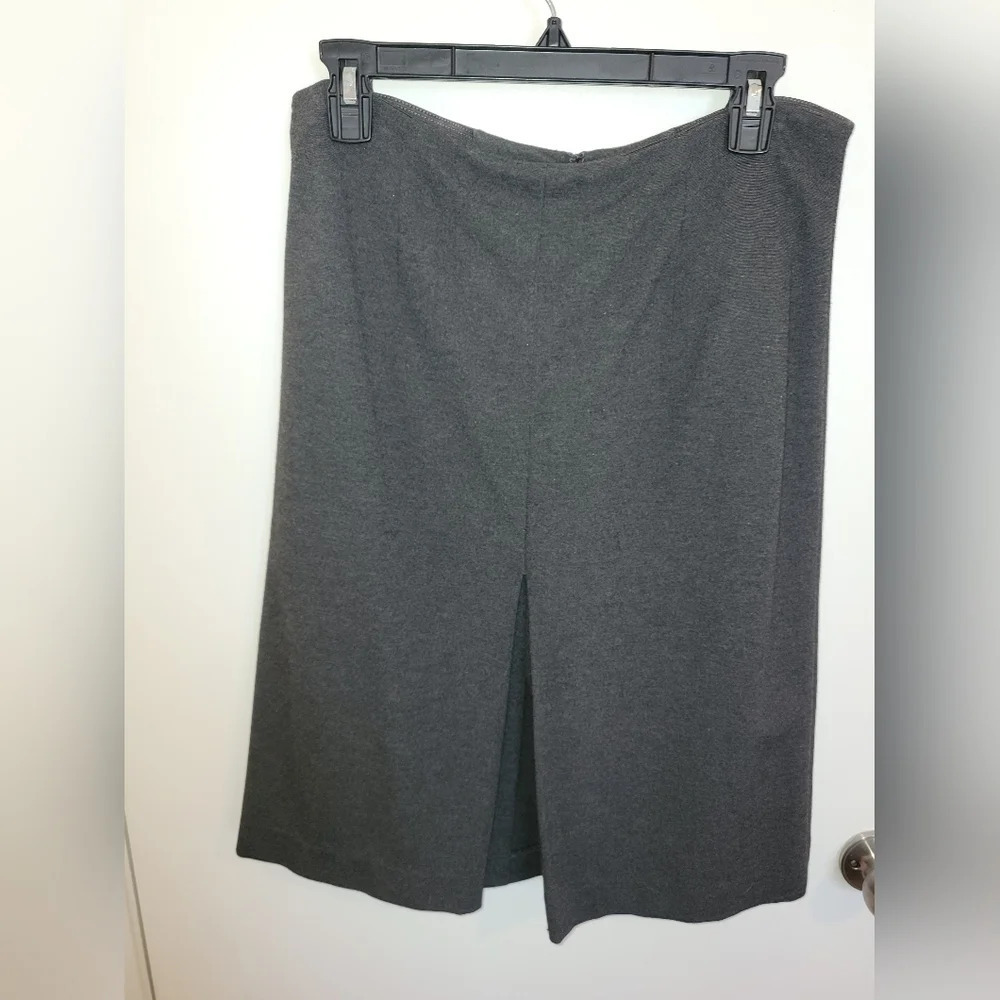 Ann Taylor Skirt Womens S/M Grey Stretch  Professional Office Executive Y2K